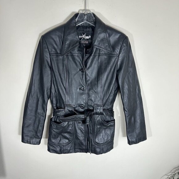 Wilsons Maxima Womens Trench Coat Jacket With Belt Size Medium Classic Chic - Picture 1 of 6
